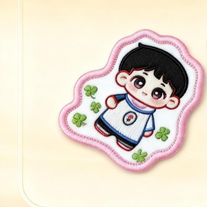 Patch brodé de forme irrégulière en feutre non tissé polyester, pour décoration de coiffure, usage cadeau, conception personnalisée Cy 21 - Product Image 2