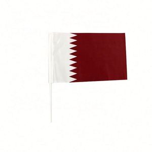Decorative Fraternity <b>Flag</b> Colorful Manufactures Window rainbow Sports Promotion Car Customized Qatar Hand Held <b>Flag</b> 3*5 - Product Image 1