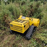 Tondeuse à gazon télécommandée 800 1000 mm de largeur de coupe Portée de 200 m Précision et efficacité Bouton d'arrêt d'urgence à une touche
