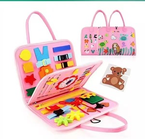 X515 Actividades Educativas Preescolares, Tablero Sensorial para el Desarrollo de Habilidades Básicas, Juguetes de Aprendizaje, Tablero de Fieltro, Tablero de Actividades de Fieltro - Product Image 3