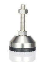 Pied de nivellement réglable en acier inoxydable 304, support de machine fixe avec patin en caoutchouc antidérapant pour équipement d'automatisation CNC