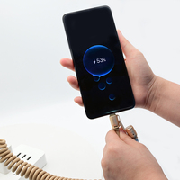 Kabel USB mobil 240W, kabel USB pegas 480Mbps 4 in 1 standar pengisian cepat, kabel USB Tipe C untuk sistem Android IOS