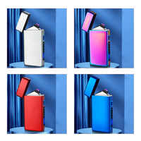 Briquet de camping rechargeable à double arc et coupe-vent Briquet électrique à plasma Cigarette électronique moderne en alliage de zinc