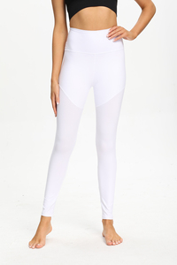 Leggings de yoga negros de poliéster de talla grande multicolores con patrón ajustado supersuave de cintura alta y logotipo personalizado para mujer - Product Image 5