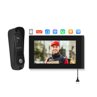 Sistema de Videoportero AHD de Alta Calidad, Cámara de Videoportero con Cable y Pantalla de 7 Pulgadas, Videoportero Inteligente Tuya para el Hogar, Videoportero Wifi