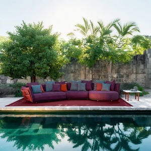 Ensemble de canapés de jardin en métal aluminium avec table basse pour meubles d'extérieur - Product Image 3