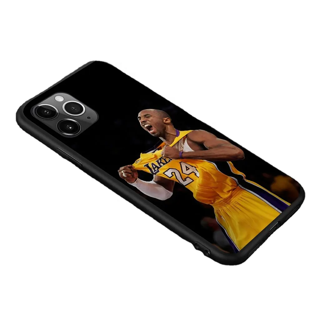 NBA Basketball Mamba Kobe Bryant MementoTPU Funda de teléfono impresa para iPhone 11 15 Pro Max para iPhone 7 8