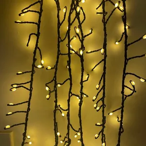 Nouvelle chaîne d'éclairage pour la décoration de noël, utiliser une lumière de pétard avec corde suspendue micro led intérieur extérieur IP44