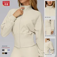 Veste de sport polyvalente ample pour femme grande taille, automne-hiver, pour activités de plein air, course à pied, manches longues, Spandex/Nylon