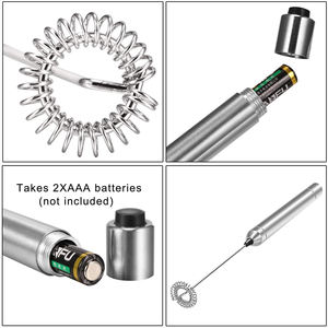 Handheld automatische elektrische Kaffee milch schäumer aus Edelstahl - Product Image 2