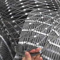 Maille de câble métallique tissée en acier inoxydable 316 avec service de découpe pour filet de sécurité