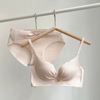 FF3301 Soutien-gorge minimiseur sans fil à nœud papillon pour femmes et filles, lingerie, sous-vêtements confortables pour femmes, soutien-gorge push-up et ensembles de culottes