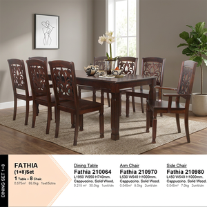 READY STOCK <b>Dining</b> Table and <b>Chair</b> JPS 210064 Modern Rubber Wood High Durability Furniture Design Malaysia - Product Image 3