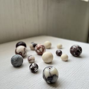 SAIDKOCC Luxury Marble Stone Sphere D4cm/6cm Calacatta Viola Door &amp; Drawer Furniture Handle Vintage <strong>Knob</strong> for Home Decor - Product Image 1