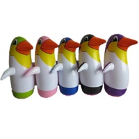 Offre Spéciale : Jouet Gonflable pour Bébé - Tumbler Gonflable en PVC en Forme de Pingouin de Dessin Animé