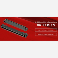 Connecteur KEL 8601-060FS-A-P, pas de 0,635 mm, en plastique noir/cuivre