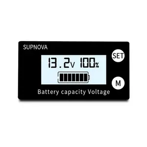 ISMART Battery Capacity Indicator DC 8V-100V Lead Acid Lithium LiFePO4 Car Motorcycle Voltmeter Voltage Gauge 12V 24V 48V 72V