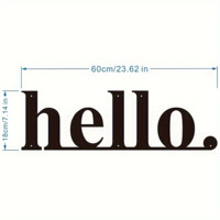Décoration murale en fer forgé 'Hello' style rétro, logo de bienvenue au design moderne, couleur personnalisable, art déco gravé pour la maison