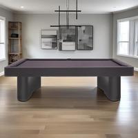Table de billard de luxe 8ft 9ft modèle JMTQ-D09B, design personnalisé, en bois massif avec plateau en ardoise, finition cuir.