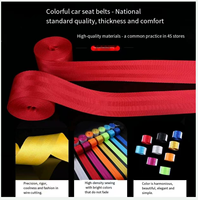 Ceinture de sécurité automobile très vendue avec personnalisation colorée, sangle universelle, imitation nylon, design créatif et personnalisé