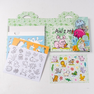 Set di Adesivi e Stencil con Libro da Colorare, Modelli Personalizzati, Giocattolo Divertente per Bambini per Creazioni Manuali - Product Image 3