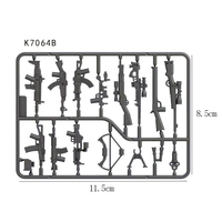 En gros, Ensemble de blocs de construction DIY pour modèles de pistolets miniatures MOC, figurines SWAT et figurines en briques