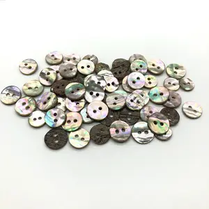 2 Trous 4 Trous 14L 16L 18L 20L Botao Botones Natural Round Shell Dentalium Abalone Buttons Ten Green Abalone Shell Buttons