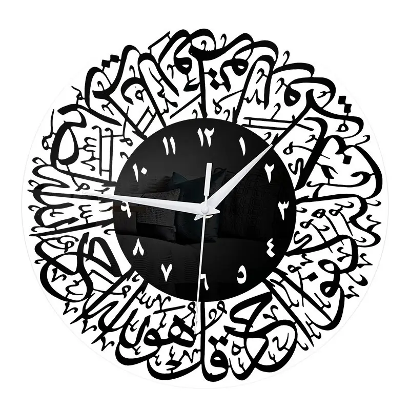 ラマダン装飾アラビア書道アクリルミラー装飾イスラム教徒イスラムアザン壁時計