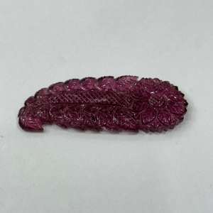 Pierre précieuse de rubellite naturelle sculptée, tourmaline fantaisie de haute qualité, pierre sculptée pour bijoux et collection - Product Image 5