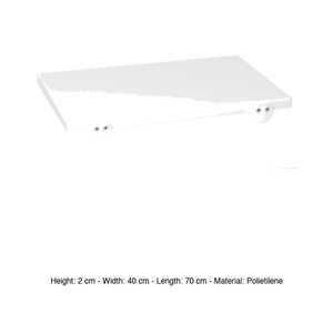 Planche à découper en polyéthylène blanc 70 × 40 × 2 h cm, avec supports antidérapants - Product Image 3