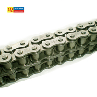 Cadena de Rodillos de Acero al Carbono Estándar 08B-3 de Alta Calidad QJ, Cadena de Transmisión de Placas, Certificación ISO9001, Resistencia a la Tracción de 47.6kN