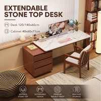 Bureau d'étude multifonctionnel moderne, extensible, durable, en bois de caoutchouc, couleur personnalisable, pour la maison, le bureau, les étudiants