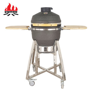 KIMSTONE Nouveau design 18 pouces Grand <span class=keywords><strong>barbecue</strong></span> rotatif en céramique Hibachi avec revêtement en mousse et <span class=keywords><strong>charbon</strong></span> de bois pour <span class=keywords><strong>barbecue</strong></span> multi-personnes - Product Image 3