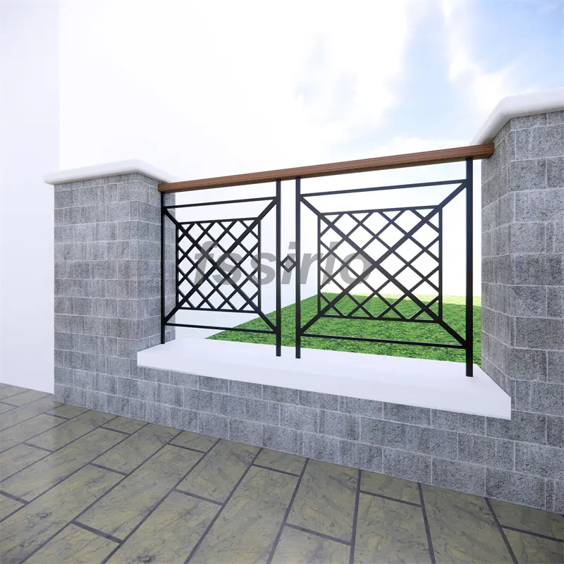 あなたのオプションのためのさまざまなデザインの屋外の壁フェンス錬鉄製エンクロージャー手すりシステムを囲むヴィラ