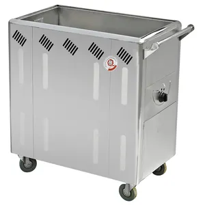 Restaurant Buffet Bain Marie Equipment Snack Sale Food Service Warmer Cart Stainless Steel Dim Sum Trolley Manufacturer