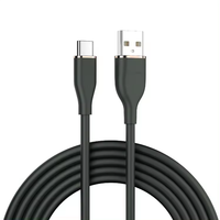 Kabel USB 66W untuk iPhone, Kabel Data USB Type-C 66W Pengisian Cepat untuk Smartphone, Kabel Type C Silikon Cair 66W