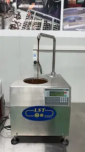 LST 5.5L venda quente tabela tipo chocolate derretendo e máquina de revestimento, pequena morango chocolate revestimento máquina