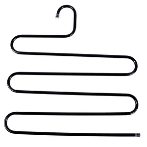 hight quality S-shaped multi-layer iron slacks metal 5 layers towels hanger for hanging pants