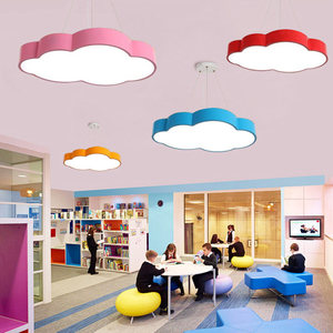 Luminaire suspendu LED personnalisé <span class=keywords><strong>en</strong></span> forme de nuage |   Lampe de <span class=keywords><strong>dessin</strong></span> <span class=keywords><strong>animé</strong></span> à haute luminosité et protectrice pour les yeux, idéale pour les écoles et les chambres d'enfants |   Garantie de 3 ans - Product Image 1