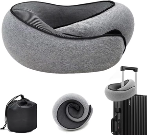 Bantal Leher Bentuk U Portable dari Busa Memori yang Dapat Disesuaikan, Dapat Dilepas dan Dicuci, Penyangga Leher untuk Menyusui, Bantal untuk Berkemah yang Nyaman - Product Image 3