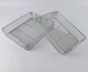 Cesta de aço inoxidável para esterilização de instrumentos cirúrgicos, cesta de desinfecção para limpeza de instrumentos, 316 316L