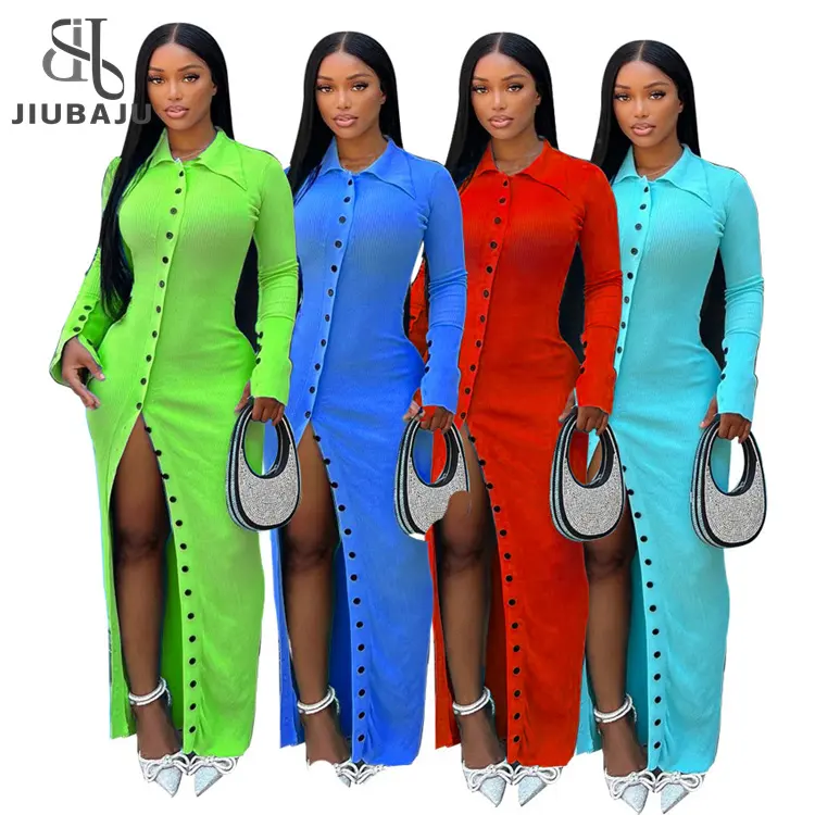QUNLIANYI Dresses For Women Plus Size Vintage Geometry Print Shirt Dress Women Elegant Single-Breasted Long Sleeve Lapel Belt Bow Slim Swing Long Dress 