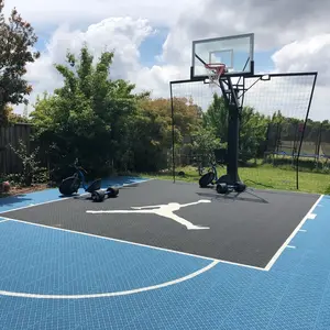ZSFloor-pista de baloncesto modular, entrelazada, completa y media, con 10 años de garantía