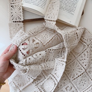 Verano Boho malla de punto ganchillo encaje guipur patrón playa bolso de mano estilo ruso Vintage bordado hueco gancho bolso de hombro - Product Image 6