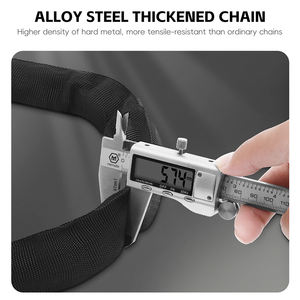 WEST BIKING Lucchetto a Catena per Bicicletta Resistente per Esterni <span class=keywords><strong>con</strong></span> Chiavi Antifurto Alta Sicurezza Lucchetto a Cavo per <span class=keywords><strong>Moto</strong></span> - Product Image 4