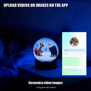 3D Video pha lê bóng tự làm bộ nhớ nghệ thuật bóng thủy tinh đèn hình cầu pixel hiển thị 2.7inchs Màn hình 4GB video người chơi Quà Tặng bên ánh sáng - Product Image 3