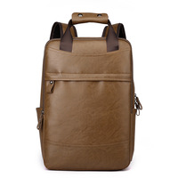 Sac à dos pour ordinateur portable en cuir PU pour homme, imperméable, de haute qualité, pour les affaires, les loisirs, les voyages, à porter sur les deux épaules