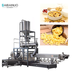 Machine de fabrication automatique de céréales en flocons de maïs, extrudeuse de chips de maïs, machine à fabriquer des flocons de maïs pour le petit-déjeuner - Product Image 1