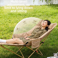 Fauteuil inclinable pliant moderne et portable à quatre positions avec repose-pieds, rembourré et épaissi, idéal pour le camping en plein air, la plage, le jardin et la terrasse