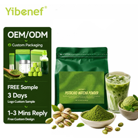 Poudre de Matcha Bio Yibenef en Gros, Saveur Noisette, Emballage Personnalisé pour la Pâtisserie, Matcha Aromatisé aux Fruits OEM